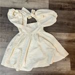 Free People  Violet Mini Dress in White/Cream Photo 4