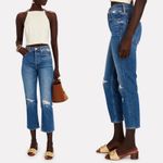 Mother Jeans The Tomcat Straight Leg Playing With Scissors Size 29 Blue Photo 7