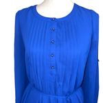 Daniel Rainn Vintage  Dress S XS Royal Blue Belted Lined Lightweight Long Sleeve Photo 1
