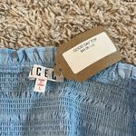 TCEC NWT  blue and white ruffle sleeve tank top Sz L Photo 2