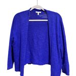Eileen Fisher ✨  Short Open Cardigan Sweater - Linen Cotton Blue/Purple - L ✨🌿 Photo 0