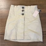Free People  NWT Every Minute Every Hour Miniskirt Cream- Size 4 Photo 1
