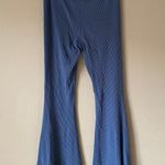 Aerie Blue Ribbed Flared Soft Pants Photo 1
