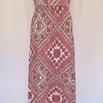 Skies Are Blue Coral Pink & Ivory Boho Spaghetti Strap Maxi Dress from ModCloth Photo 0
