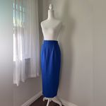 Vintage ‘90s Royal Blue Pencil Maxi Skirt w/ Back Slit Size M Photo 1