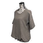 Oh My Gauze 1 Beige Cotton Gauze Blouse Lagenlook Boho Beach Coastal Hippie Tan Photo 2