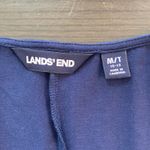 Lands' End Minimalist Everyday Navy Blue Jersey Knit Fit & Flare Dress M/T 10-12 Photo 4