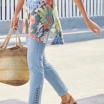 Soft Surroundings Size XSP XS Petite Jeggings Metro Light Wash Denim Ankle Snaps Photo 0