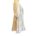 Anthropologie &merci Cottage Core Milkmaid Eyelet Smocked White Dress Sz M Lined Photo 11