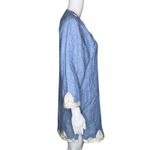 Boden Dress Womens 2R‎ Blue Gray Bella Embroidered Chambray Linen Boho Peasant Size 2 Photo 1