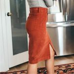 Free People • rosemary corduroy pencil skirt button fly stretch sz 26 Photo 2