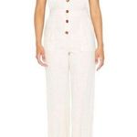 Forever 21 NWT Buttoned Straight-Leg Jumpsuit Color: OATMEAL Size M Photo 0