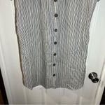 Sanctuary  Black/White Striped Split V Neck Button Front Dress size XS Photo 9