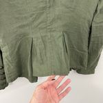Free People Women's Cinched Waist Double Breasted Blazer Green Small Military Photo 3