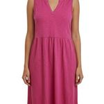 Market & Spruce Fuschia Pink Sun Dress Size Large Sleeveless V-Neck Cotton Modal Photo 0