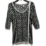 Anthropologie Moth Sweater Dress Womens MP Black Gray 3D Knit Tunic Boho Chic Photo 7