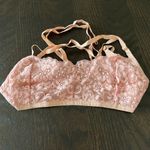 Free People HAH Don’t Cross Me Halter Bra Lace Dusty Rose Women’s Medium Photo 3