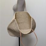 Merona  Beach Straw Tote Bag NWT Natural/Metallic D32 Photo 1