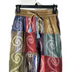 Rising‎ International Women Small Patchwork Pants Casual Peace Ohm Bottoms X2 Photo 1