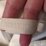 Meshki  White Faux Leather Corset Crop Top Size Medium Photo 2