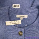 Madewell NEW Donegal dowden Henley Sweater in Coziest Yarn, blue, 2X Photo 12