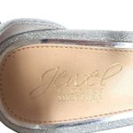 Badgley Mischka Jewel Silver sparkle sandal heels 8.5 Bracelet Ankle Strap Photo 5