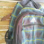 Adidas  Black Green Plaid Large Backpack Photo 1
