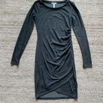 Leith  Ruched Long Sleeve Body Con Dress Grey Photo 1