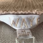 WAYF  Women's Camel Pullover Puff Sleeve Squared Neck Sweater Size Medium #243361 Photo 5