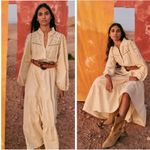 Sézane Sezane Maxi Long-Sleeve Soraya Linen- Blend Dress FR36/US4 Photo 1