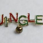 Source Unknown Jingle All The Way Holiday Fun Casual Party Vintage Gold Tone Brooch Photo 0