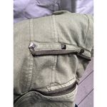 Fashion SX Womens Rivet Canvas Jacket Zipper Moto Biker Denim Coat Green S 80s Photo 10