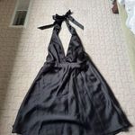 ZARA BLOGGER FAVORITE SATIN EFFECT MINI DRESS BLACK SIZE S Photo 0