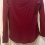 Eye Candy  BRAND BURGUNDY RIBBED L/S TEE SHIRT SCOOP NECK 
LACE DESIGN ON CUFF Photo 1
