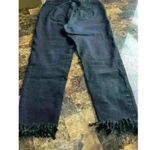 Mud Pie  Black Jeggings with faux front pockets and fringe detail to ankle Size L Photo 1