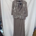 Alex Evenings WO SIZE 14 soft mauve FORMAL MOTHER OF BRIDE/GROMM DRESS 2 Piece Photo 1