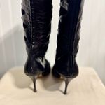 Adrienne Vittadini VTG Black Leather Suede Strappy Buckle Boots 7.5M Italy Y2K Photo 4