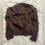 100% silk blacky Dress Brown Jacket Size M Photo 3