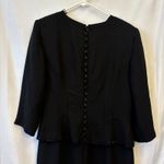 Donna Morgan  Black Beaded & Sequins Formal Dress Covered Buttoned Zipper.  10 Photo 5