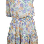 WAYF  One Shoulder Floral Chiffon Mini Dress NWT Size Medium Wedding Guest Dress Photo 0