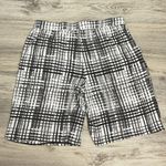 Simply Vera Vera Wang Gray & White Striped Elastic Drawstring Waist Short Size M Size M Photo 1