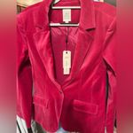 NWT Cinq A SEPT'S Velvet Lou Blazer, Berry, 6 Pink Photo 3