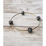 Vintage Bracelet / Bangle Ball Design Bangle Statement Bracelet Gold Photo 3