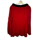 Preston & York Preston &‎ York Silk Blend Red Sweater with Faux Fur Collar nwt Photo 3