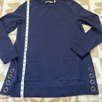 Soft Surroundings Tunic Top Pockets Long Sleeve Casual Comfy Navy PS Photo 8