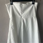 Sunfere White Florence Asymmetrical Chiffon Maxi Dress with Scarf Size Large Photo 7