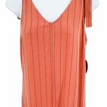  Urban Romantics Striped Tie Shoulder Linen Blend Jumpsuit Small Photo 68
