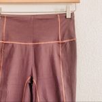 Lululemon  Eggplant with light purple stitching 7/8 Leggings. Size 6 Photo 0