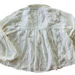 Free People Yucca Top Optic White Size Small Puff Sleeve Cotton Gauze Light Photo 7