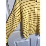 Toad & Co Foothill Long Sleeve Hoodie Size S Yellow Brown Stripes Casual Pullover Photo 1